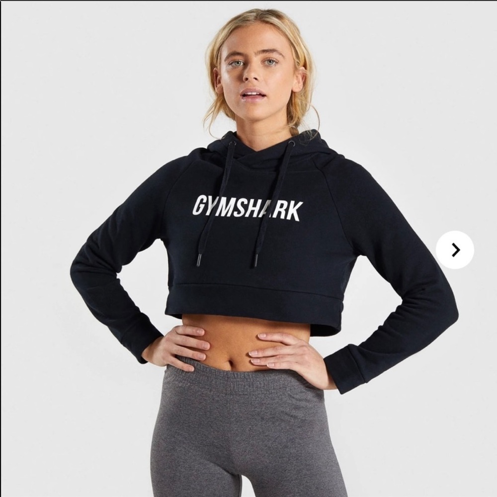 Gymshark cropped black hoodie